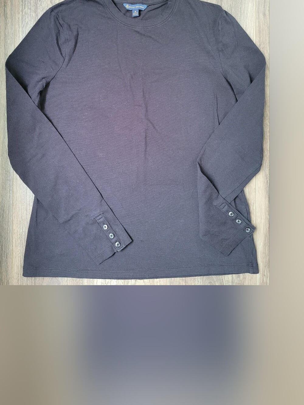 Brooks Brothers Black Long-Sleeve Crewneck Shirt